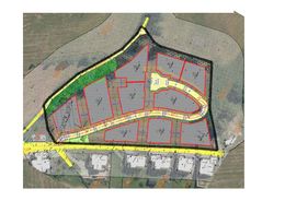 Plan von Bauplätzen in der Siedlung: Kirchenriegel II