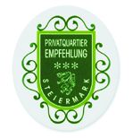 grünes Wappen der Privatquartierempfehlung der Steiermark